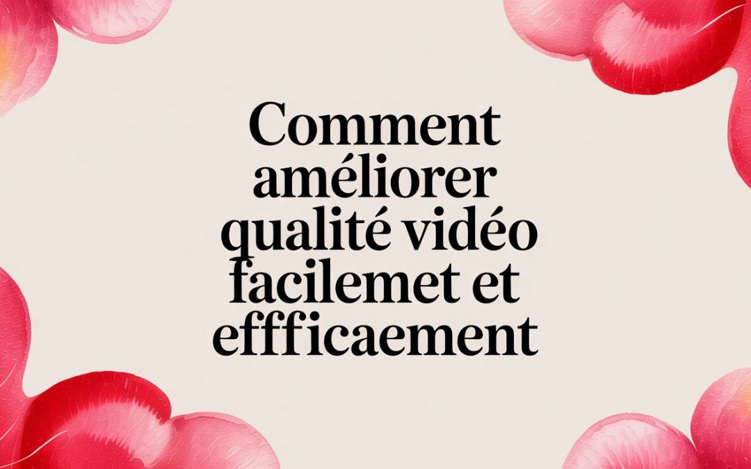Comment améliorer qualité vidéo facilement et efficacement